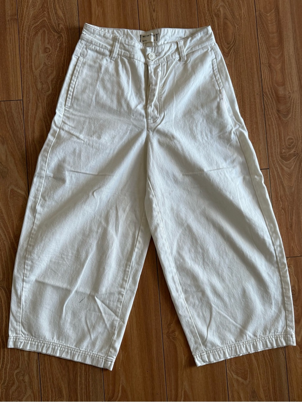 FREE PEOPLE Barrel Leg Pants in Cream